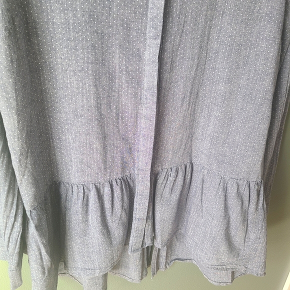 Sunday in Brooklyn Button Down Ruffle Shirt, Size Small - Picture 3 of 4